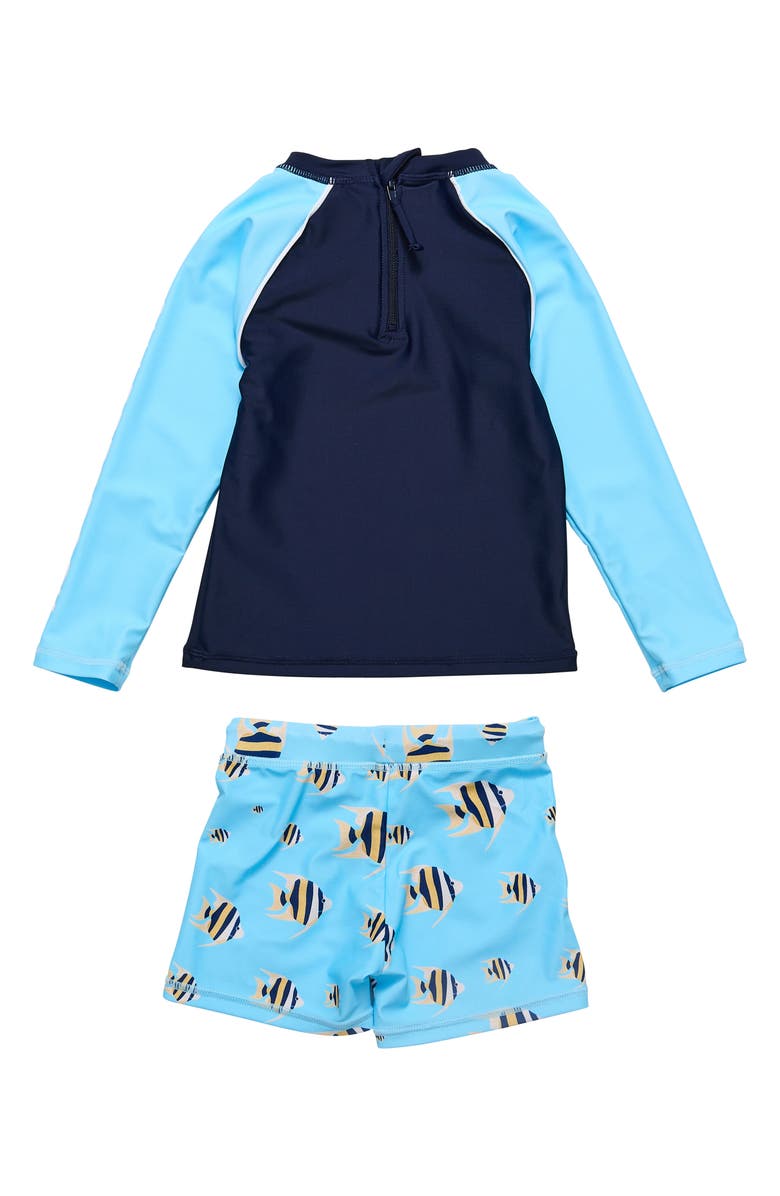 Snapper Rock Kids' Angel Fish Two-Piece Rashguard Swimsuit, Alternate, color, 