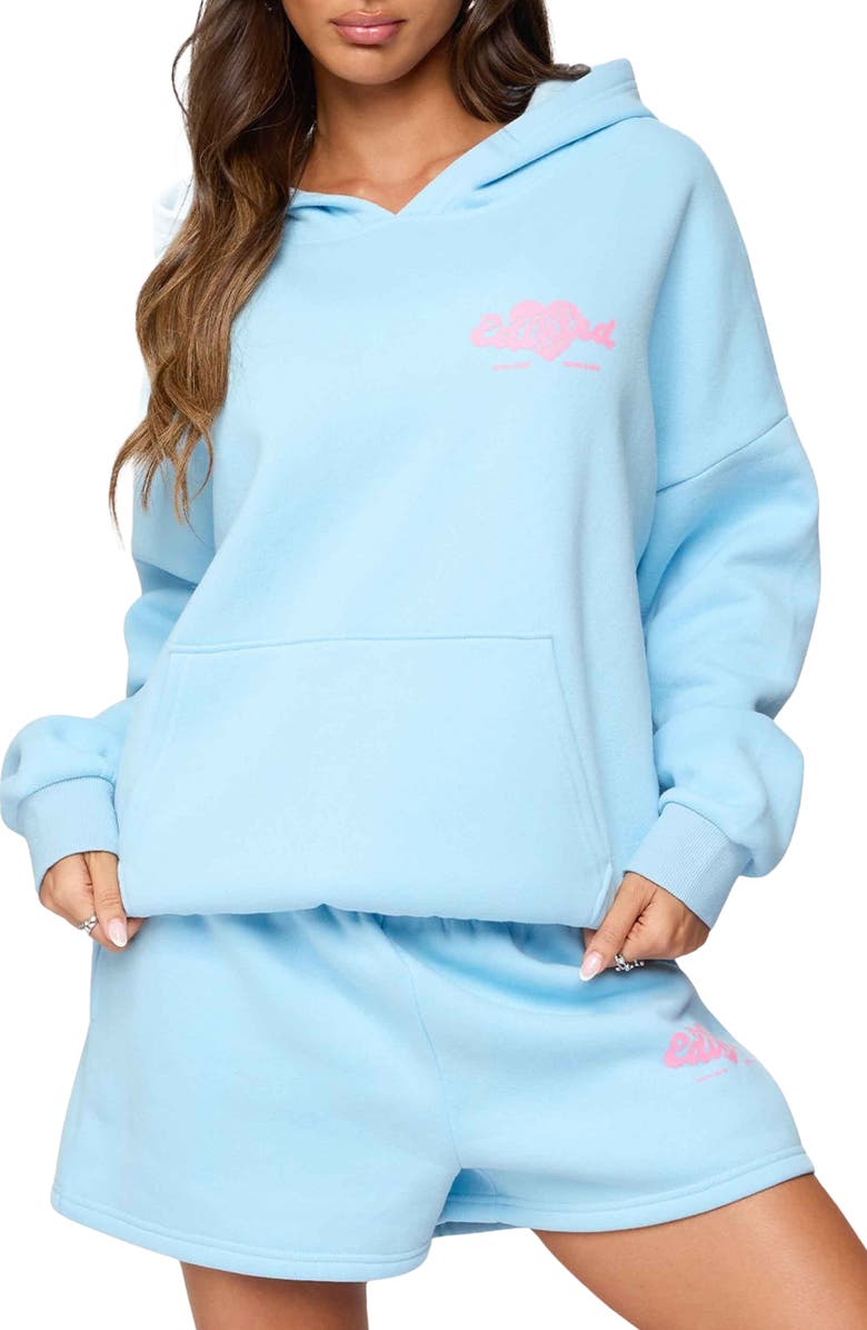 EDIKTED Logo Hoodie, Main, color, Light-Blue