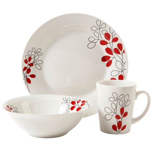 Scarlet Leaves 12 pc Dinnerware Set