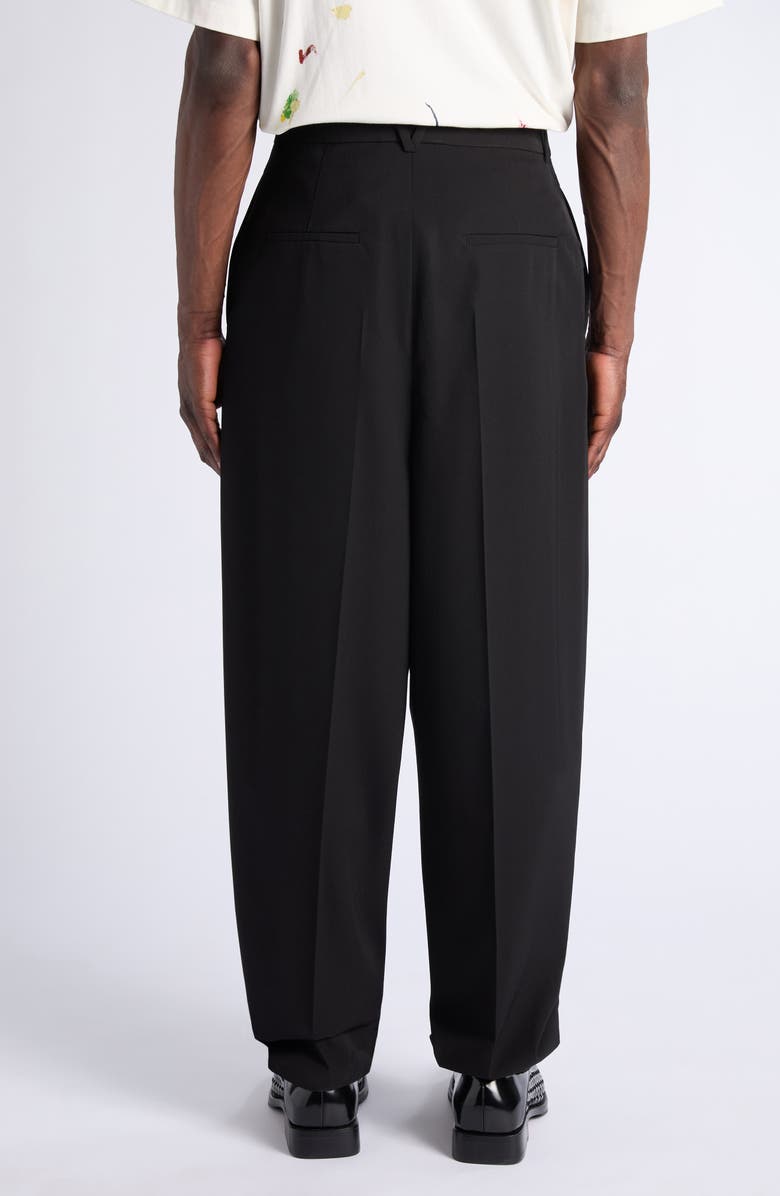 Bottega Veneta Black Wool Twill Wide Leg Trousers, Alternate, color, 1010 Double Black