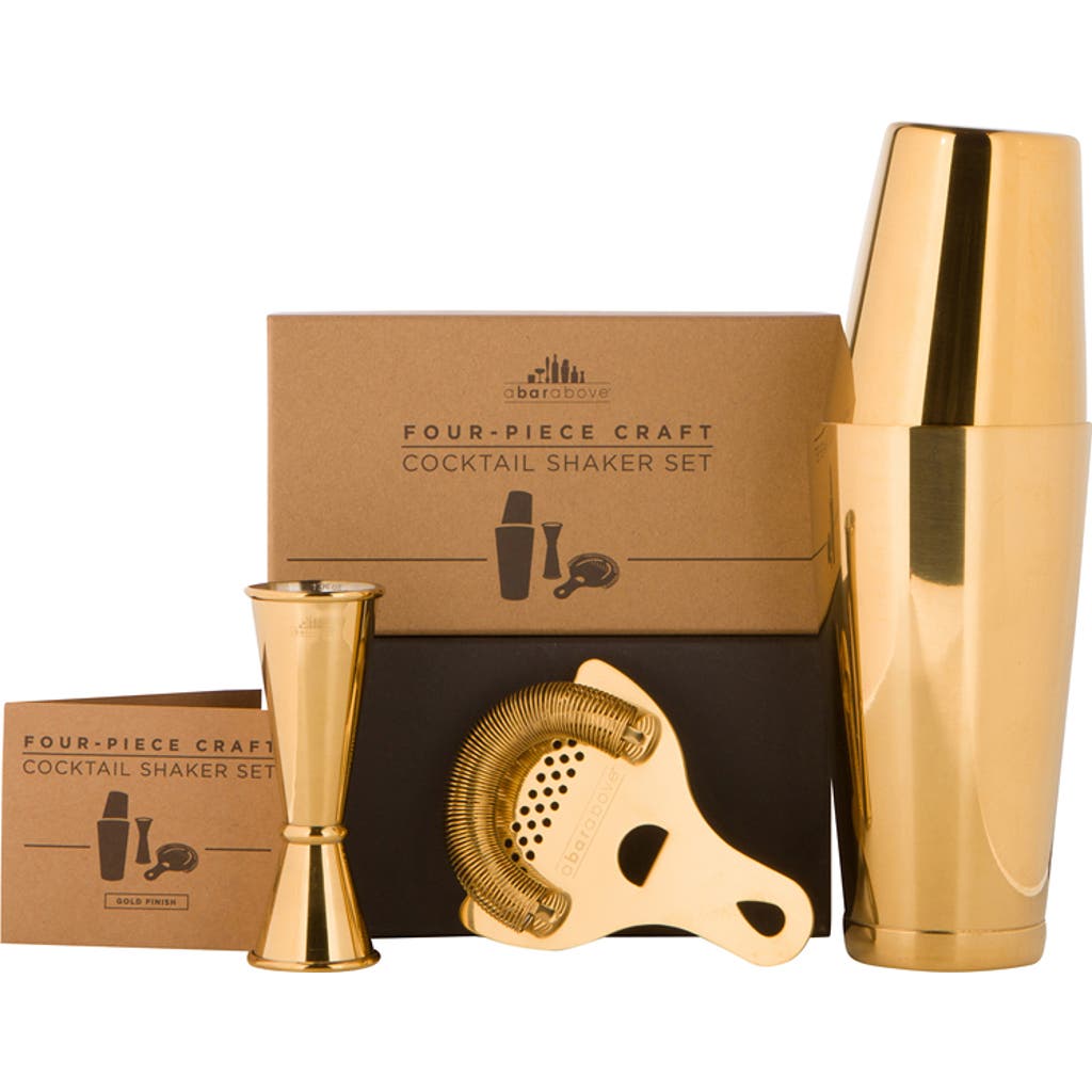 A Bar Above 4-piece Craft Bar Set, Gold In Gold