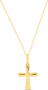 Bony Levy 14K Gold Textured Cross Pendant Necklace (Online Trunk Show)