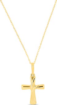 Bony Levy 14K Gold Textured Cross Pendant Necklace (Online Trunk Show)