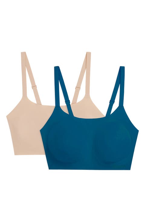 2-Pack Laser Cut Scoop Bralettes