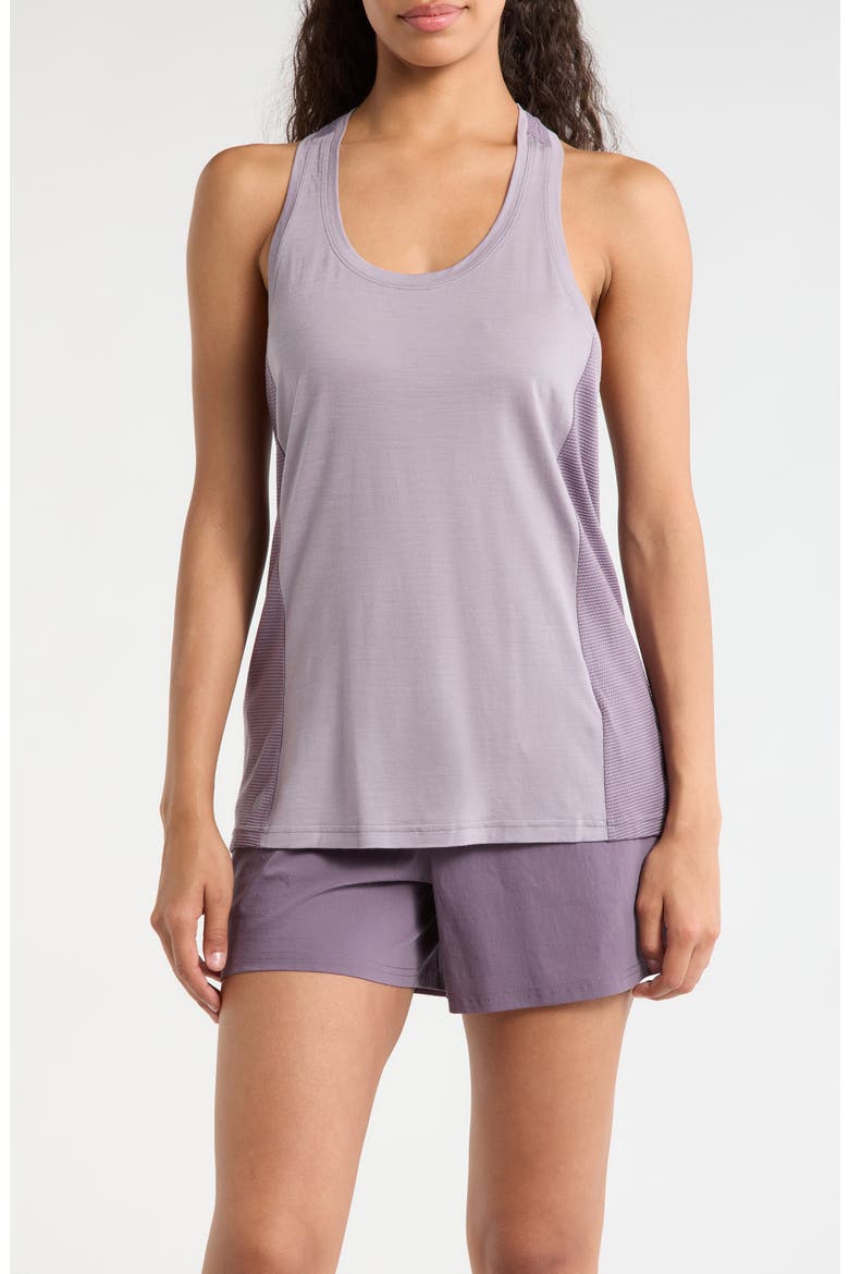 Active Mesh Racerback Tank, Main, color, PURPLE STORM HEATHER