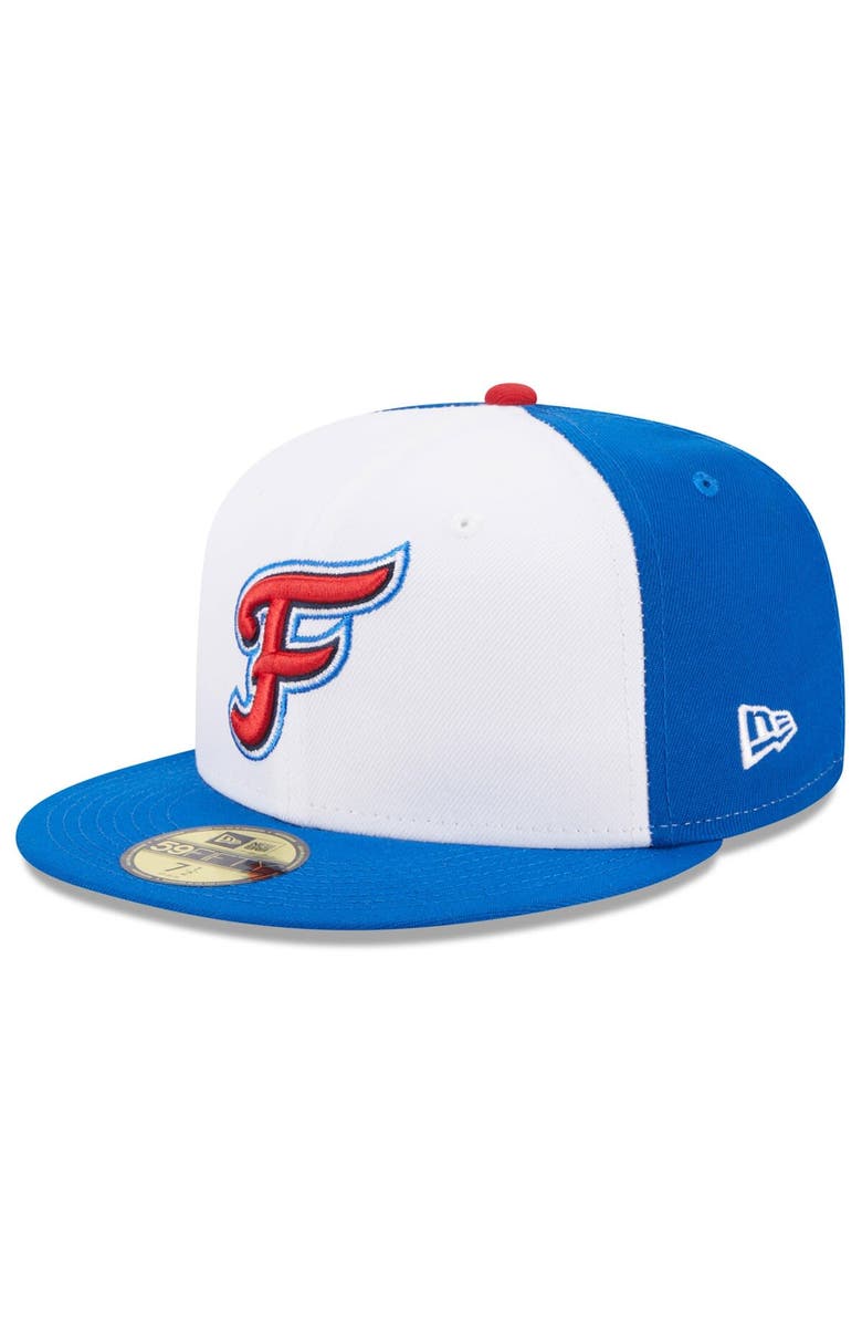 New Era Men's New Era White Fredericksburg Nationals Authentic Collection Alternate Logo 59FIFTY Fitted Hat, Main, color, 