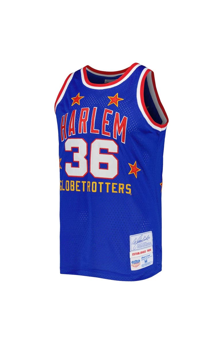 RINGS & CRWNS Men's Rings & Crwns Meadowlark Lemon Royal Harlem Globetrotters Swingman Jersey, Alternate, color, Royal