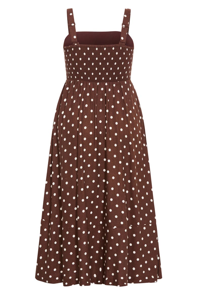 Collins Print Maxi Dress, Alternate, color, CHOCOLATE SPOT