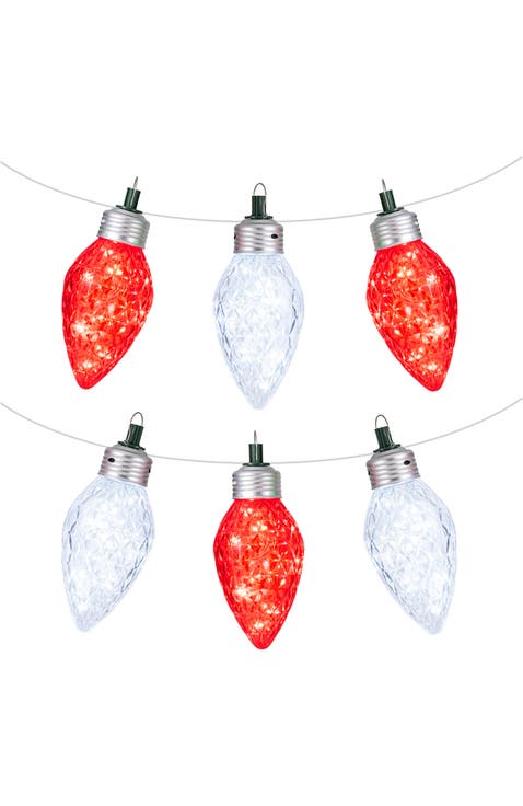 15.5ft 6-Pack Christmas C9 Strawberry String Lights with Stake