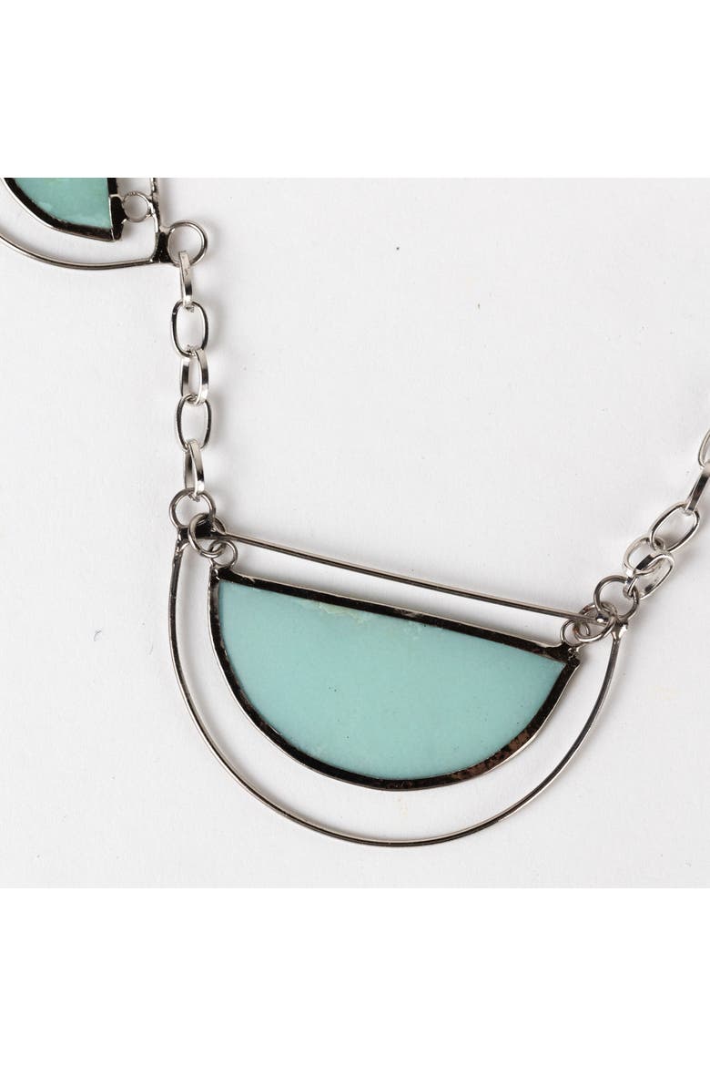 Half Moon Capiz Necklace, Alternate, color, Green