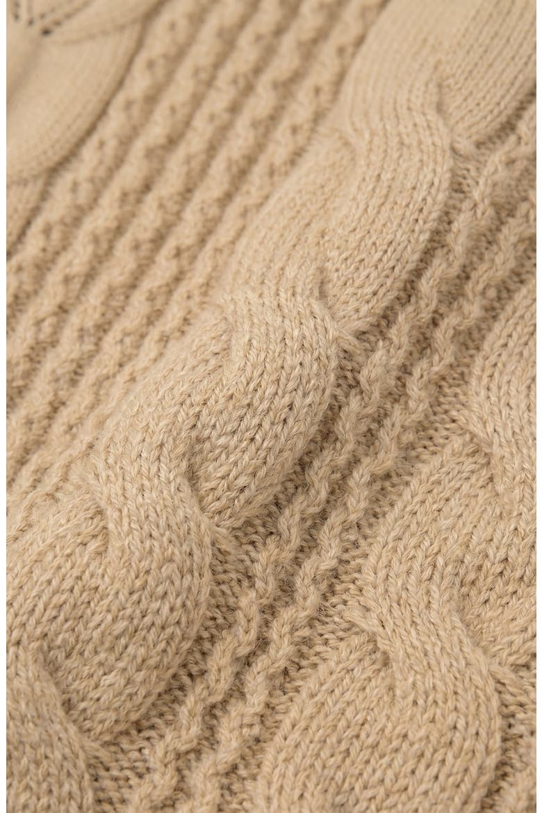 Sleeveless Knit Dress with Crochet Detail and Layered Chiffon Ruffle Skirt, Alternate, color, Tan