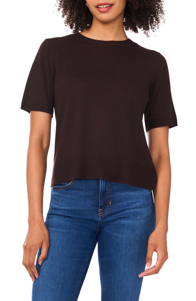 Ted Baker Short Sleeve Crewneck Sweater T-Shirt, Main, color, Carob