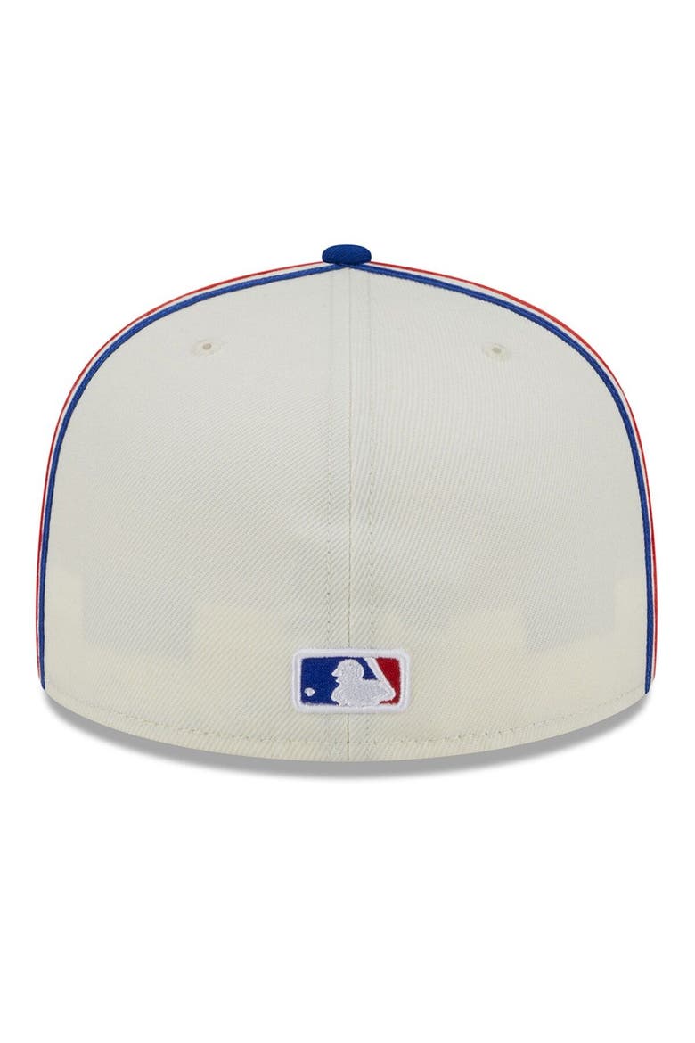 Men's New Era  Cream/Royal Chicago Cubs Chrome Sutash 59FIFTY Fitted Hat, Alternate, color, Cream