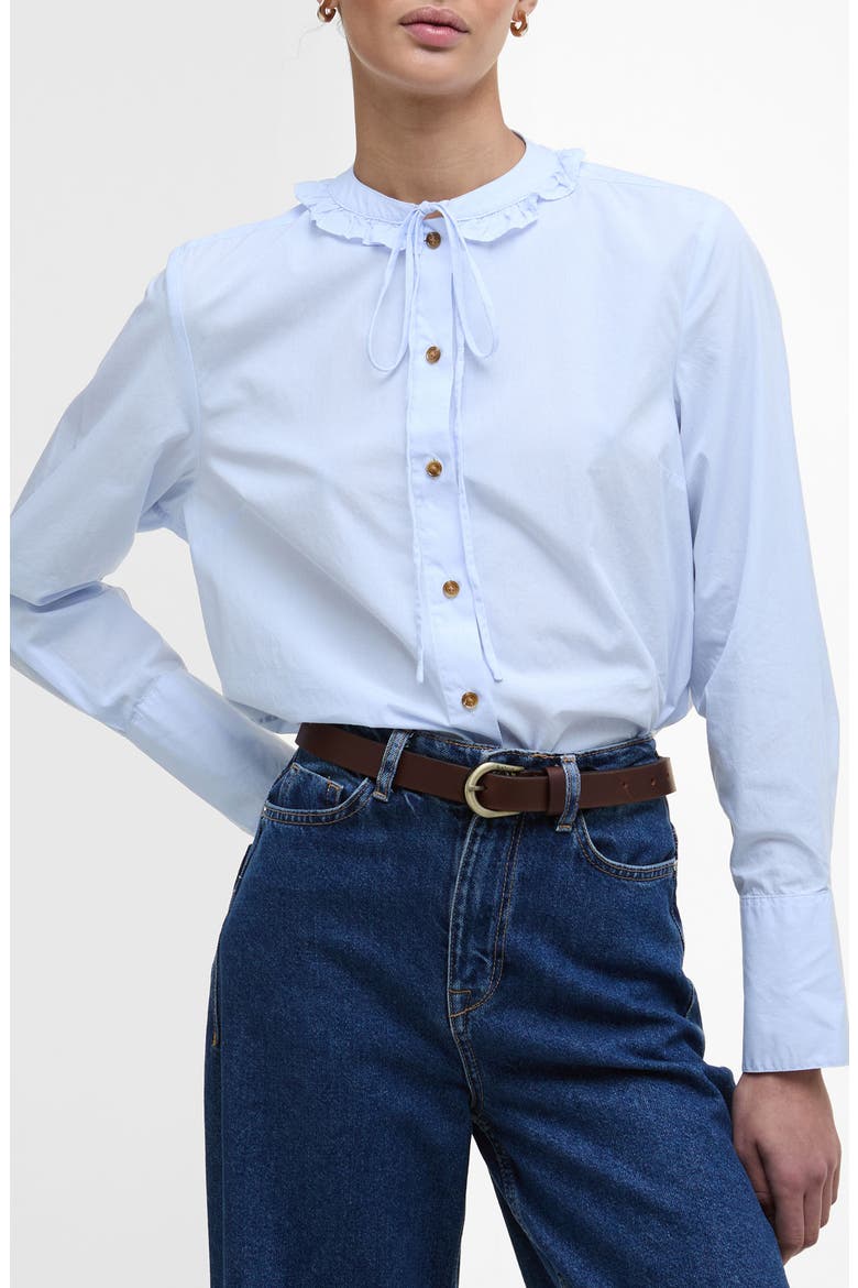 Cecelia Cotton Shirt, Main, color, ICE BLUE STRIPE