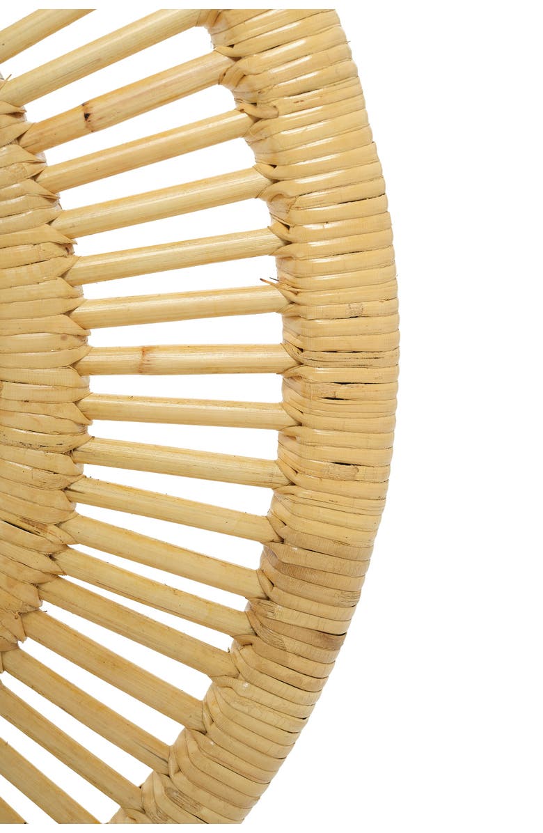 Wicker Village Round Mirror, Alternate, color, Natural