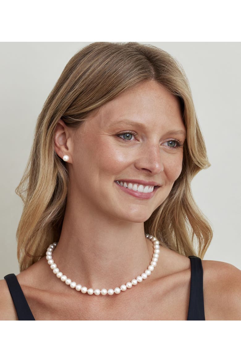 7.5-8.5mm White Freshwater Pearl Adjustable Necklace, Alternate, color, White Pearl