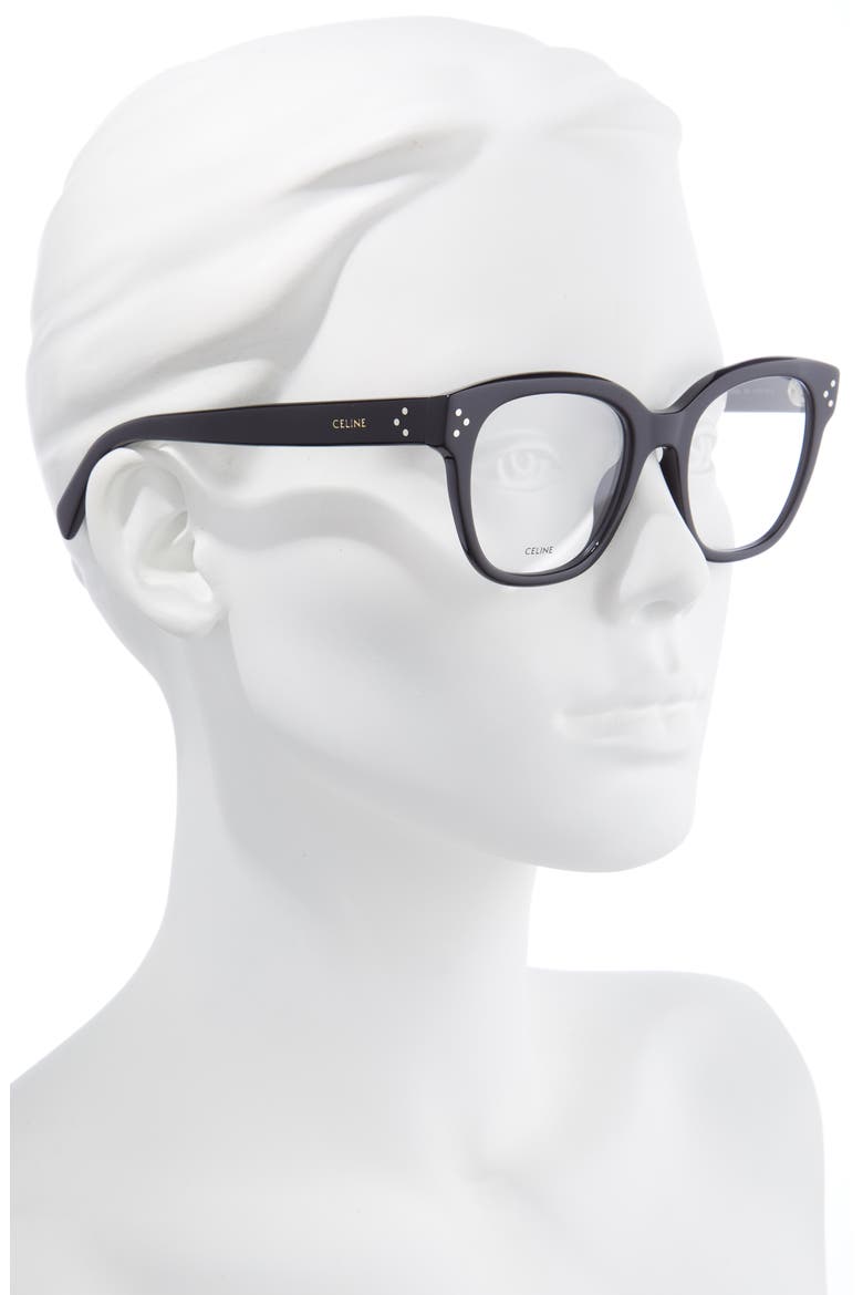 51mm Round Reading Glasses, Alternate, color, BLACK