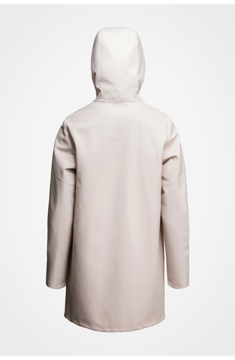 Stutterheim Stockholm Long Sleeve Hooded Raincoat, Alternate, color, Light Sand