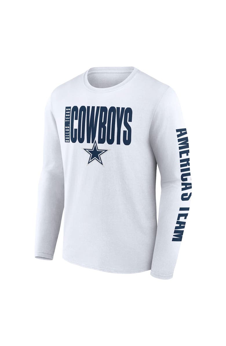 FANATICS Men's Fanatics White Dallas Cowboys Vision Long Sleeve T-Shirt, Alternate, color, 