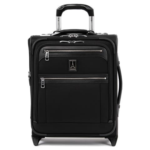,  Platinum Elite Softside Expandable Carry-On 16-Inch 2 Wheel Luggage  ,  Shadow Black