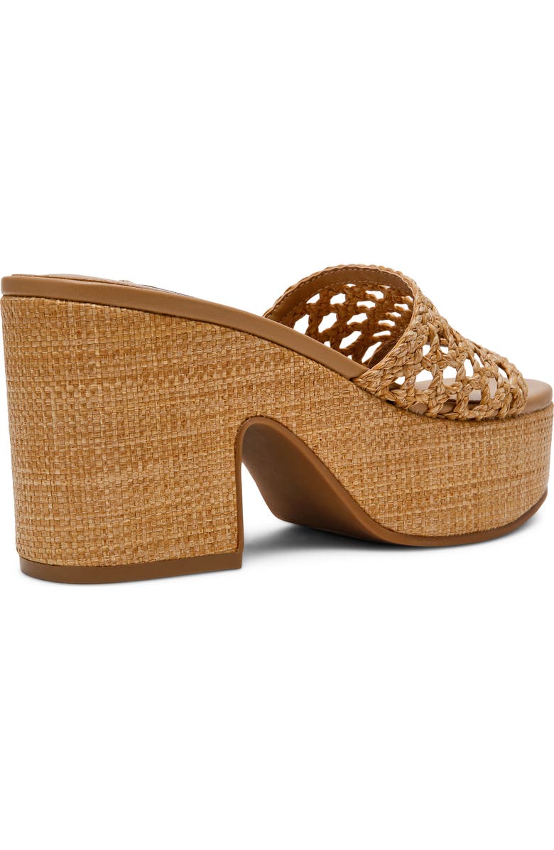 Steve Madden Torch Platform Slide Sandal, Alternate, color, Natural Raffia