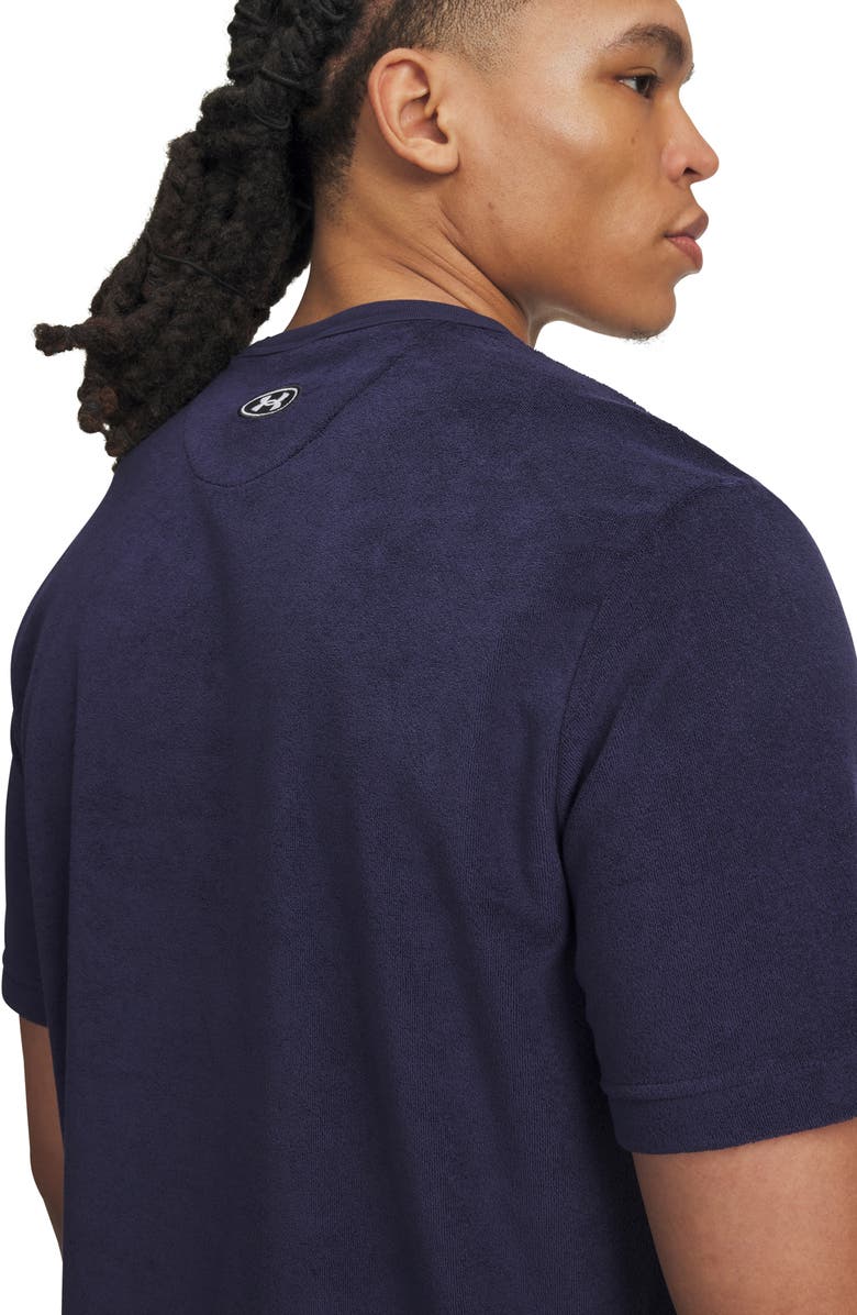 Under Armour UA Icon Terry Cloth Pocket T-Shirt, Alternate, color, Midnight Navy