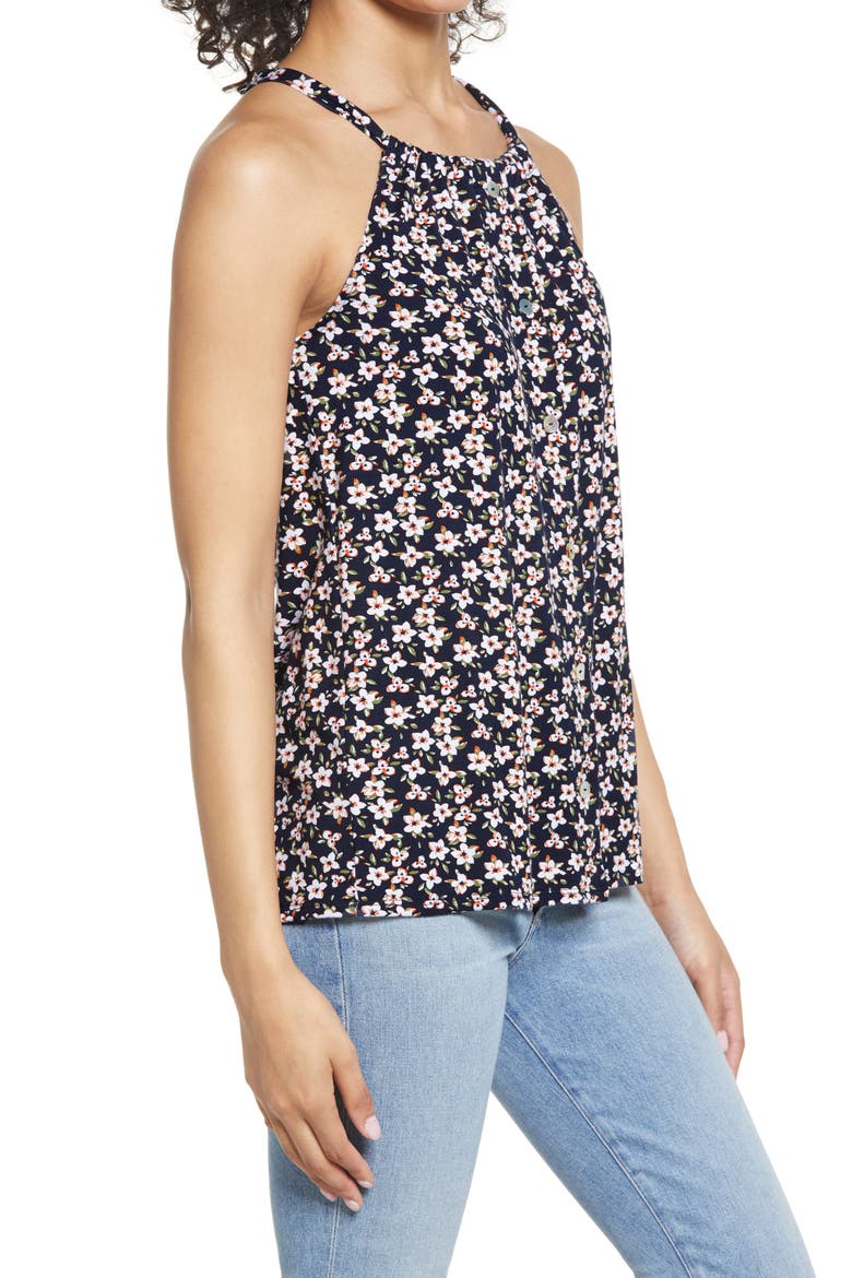 Halter Tank, Alternate, color, NAVY