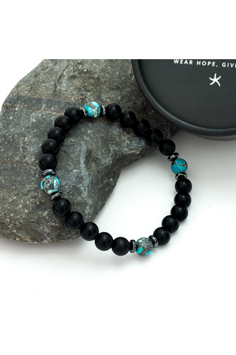 Wear Blue Men's Emperor Stone Bracelet, Alternate, color, Black