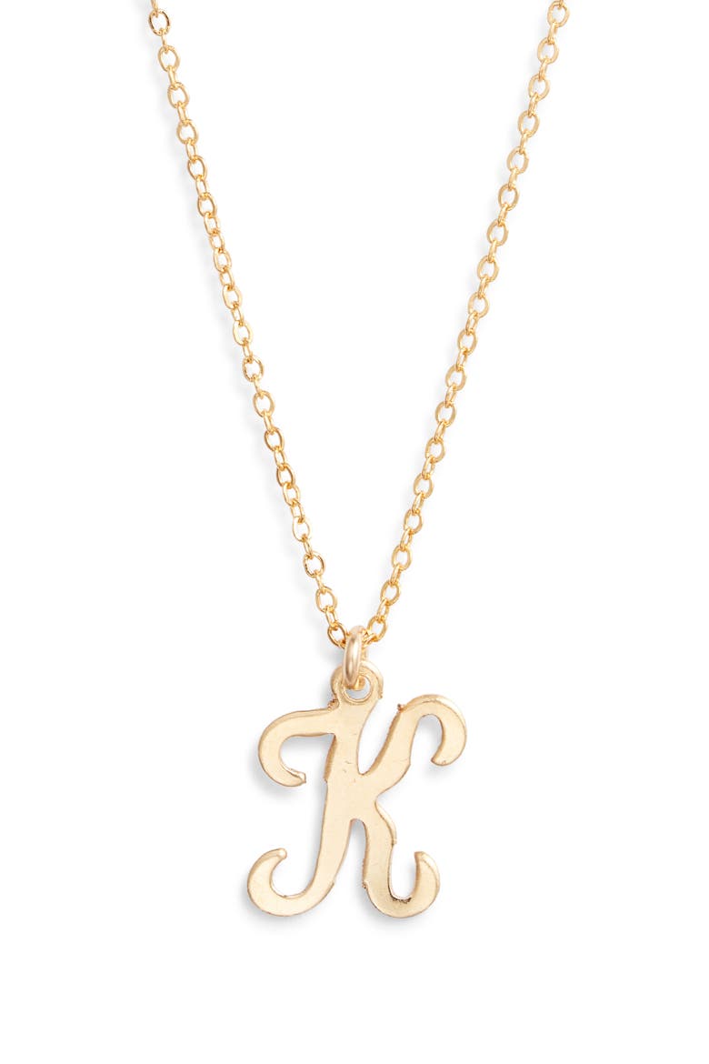 Gianna Initial Pendant Necklace, Main, color, GOLD / K