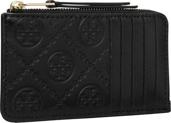 Tory Burch T Monogram Debossed Zip Card Case | Nordstrom