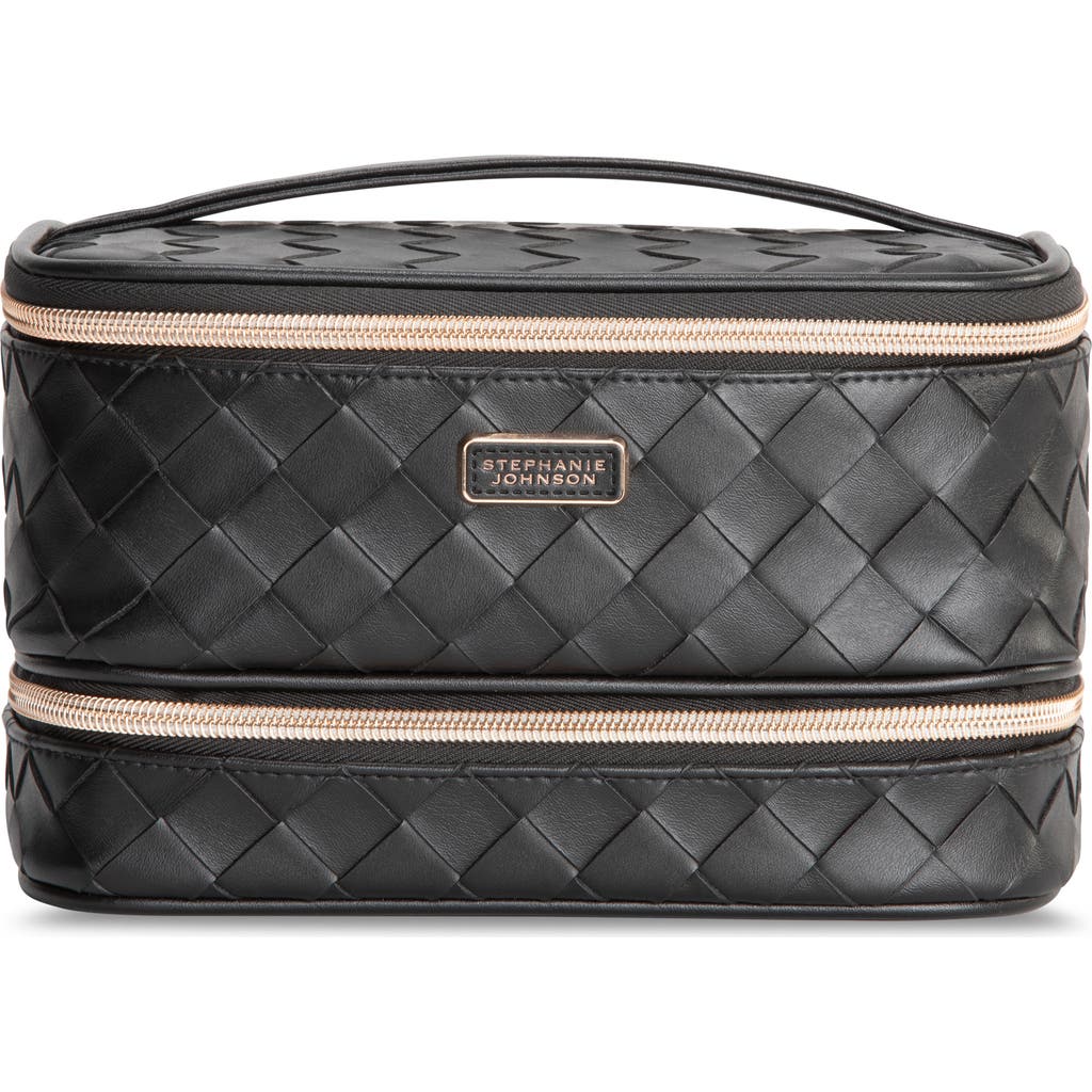 Stephanie Johnson Paros Coconut Jenny Train Cosmetics Case In Black