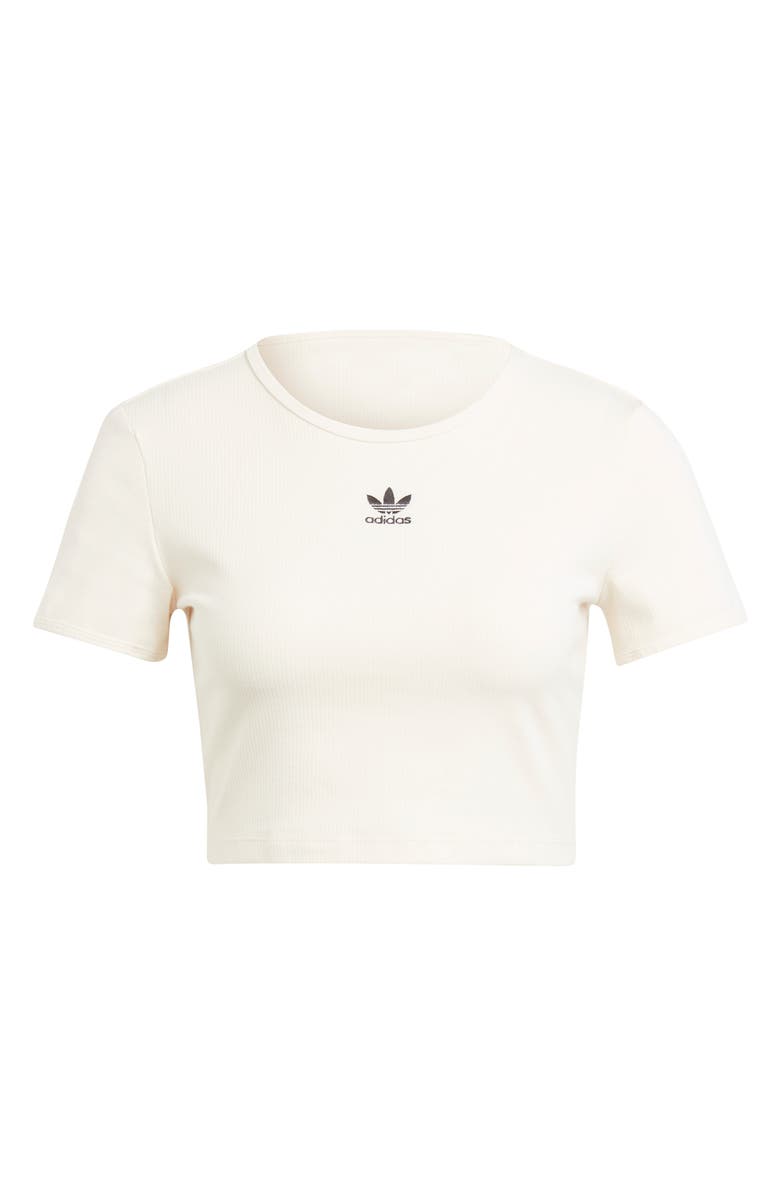 adidas Adicolor Essentials Rib Crop Top, Alternate, color, 