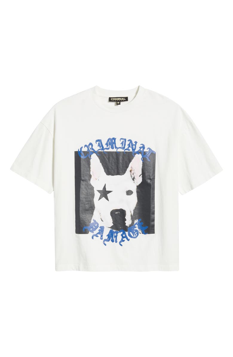 CRIMINAL DAMAGE Star Dog Cotton Graphic T-Shirt, Main, color, Off-White