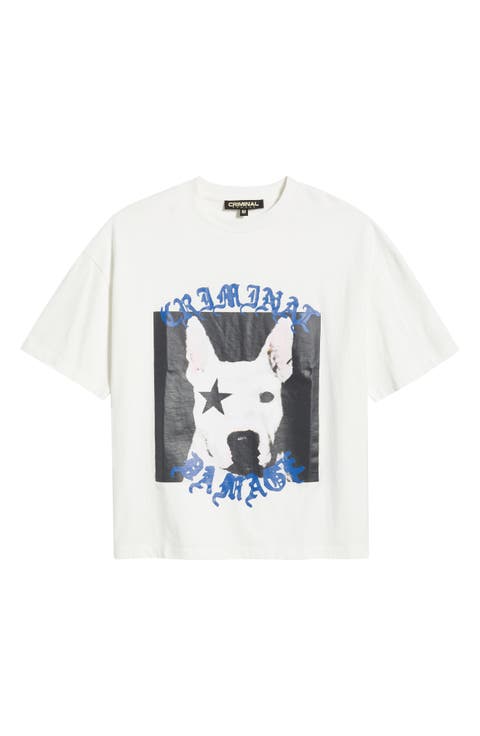 Star Dog Cotton Graphic T-Shirt