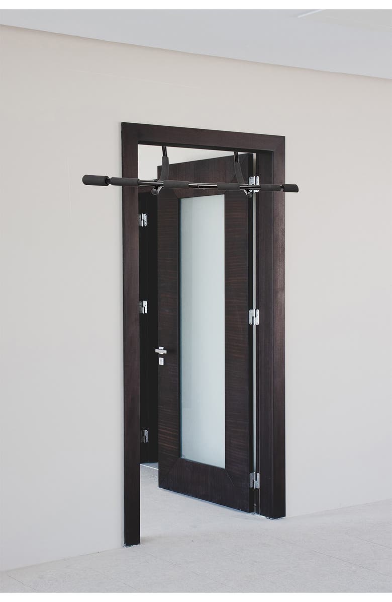 MIND READER Multi-Grip Chin-Up/Pull-Up Full Body Doorway Trainer Bar, Alternate, color,