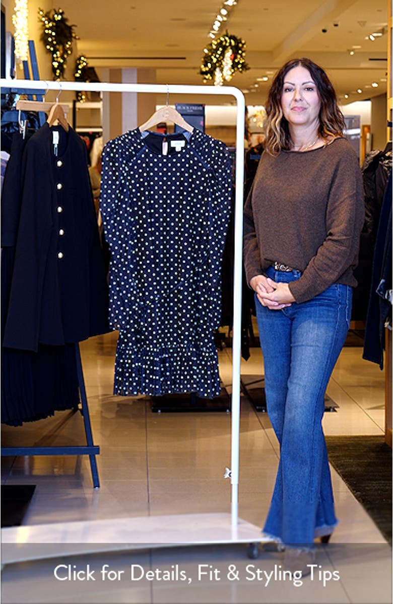 Floral Print Long Sleeve Minidress, sales video thumbnail