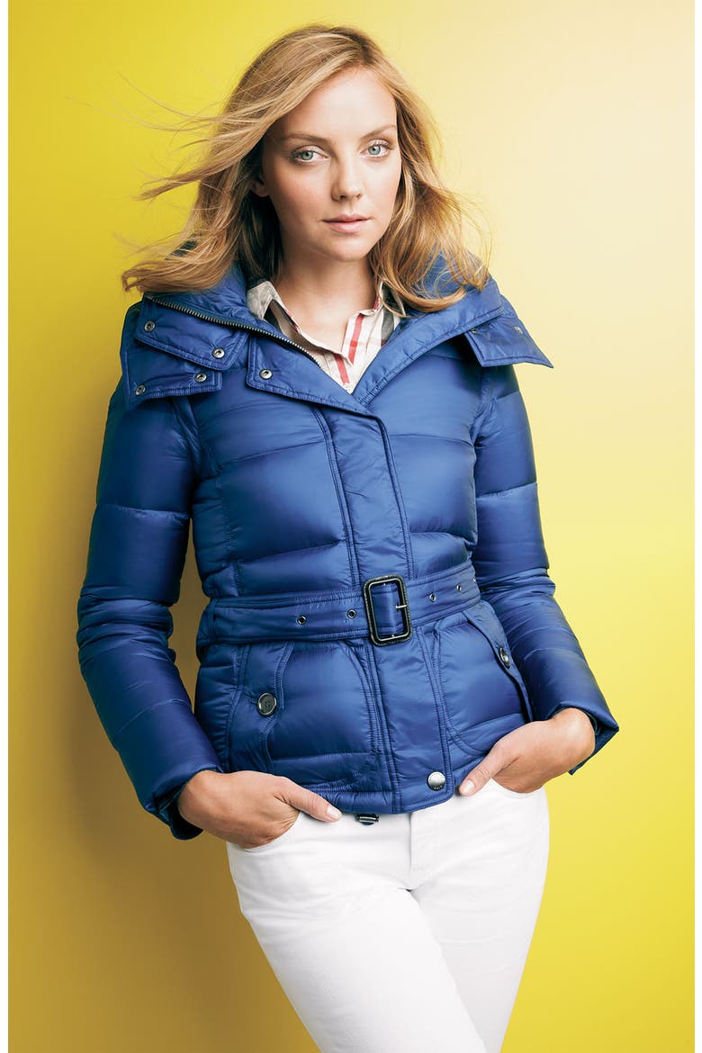 Quilted Down Convertible Jacket, Alternate, color, JET BLUE