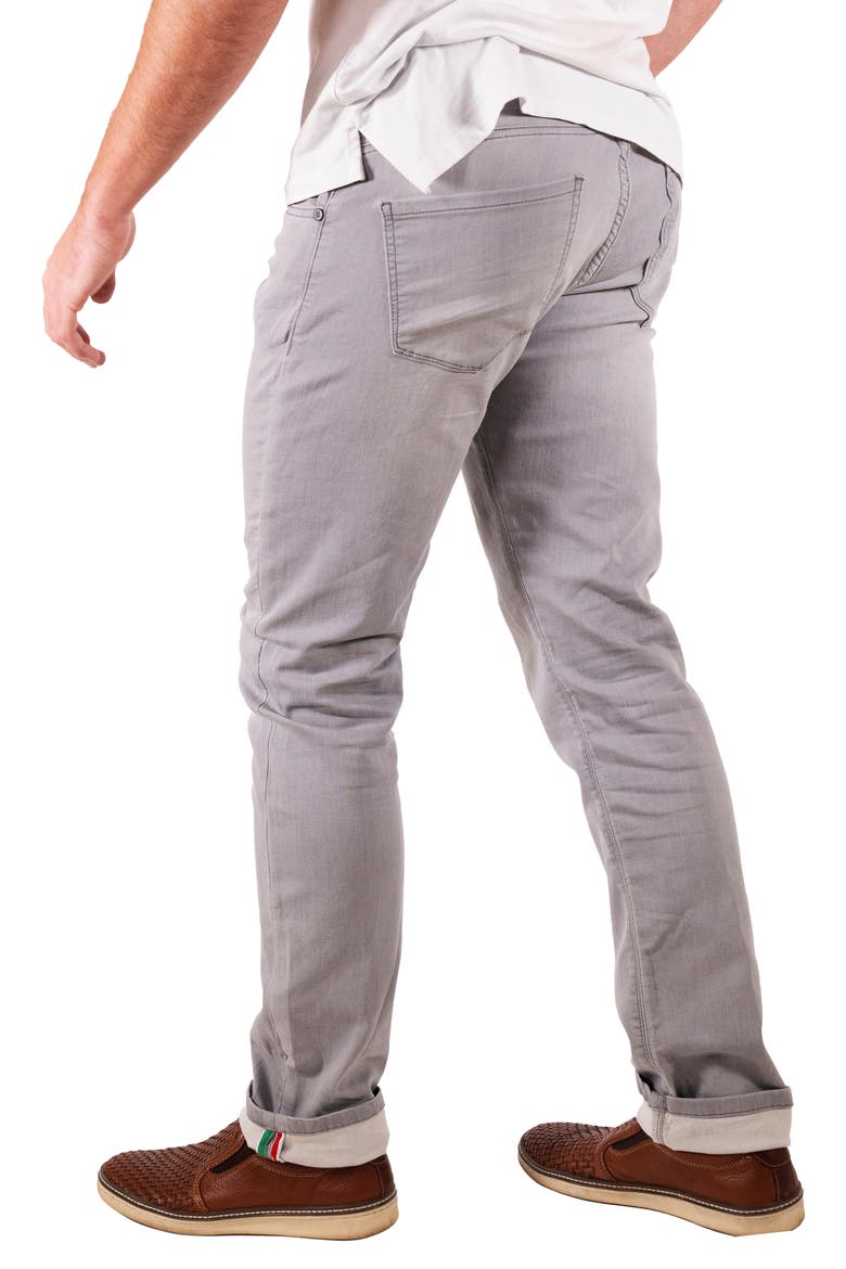 Classic Fit Stripe Selvedge Contrast Jeans, Alternate, color, GREYDNU