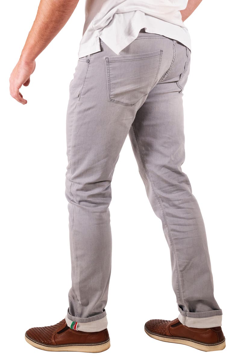 Maceoo Classic Fit Stripe Selvedge Contrast Jeans, Alternate, color, Grey