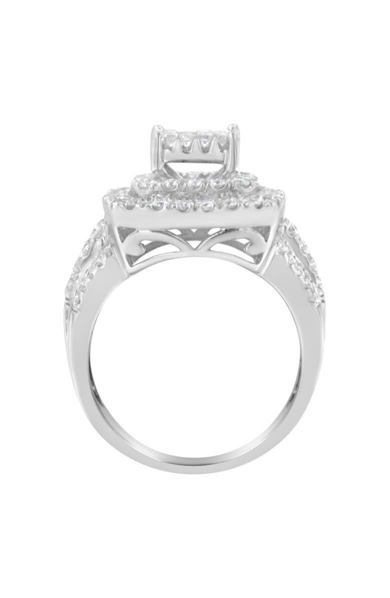Haus of Brilliance 14KT White Gold Diamond Cocktail Ring, Alternate, color, White