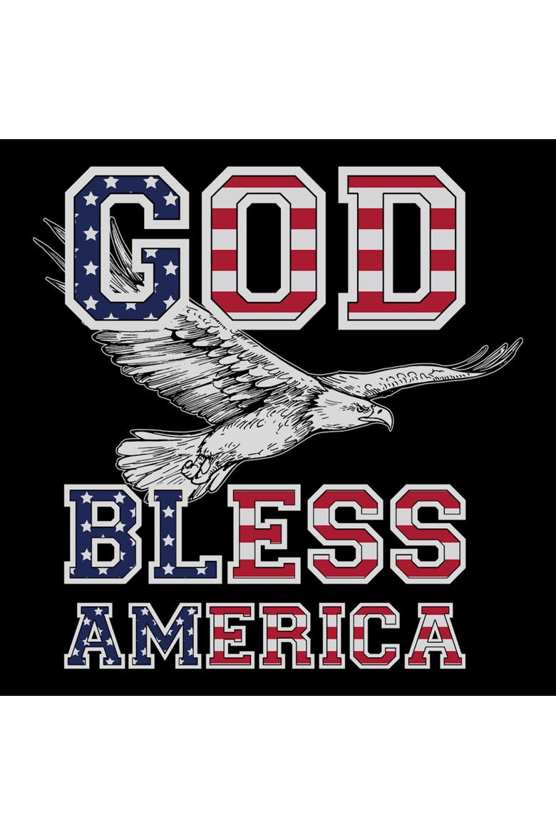 Men's Lost Gods God Bless America  Graphic T-Shirt, Alternate, color, Black