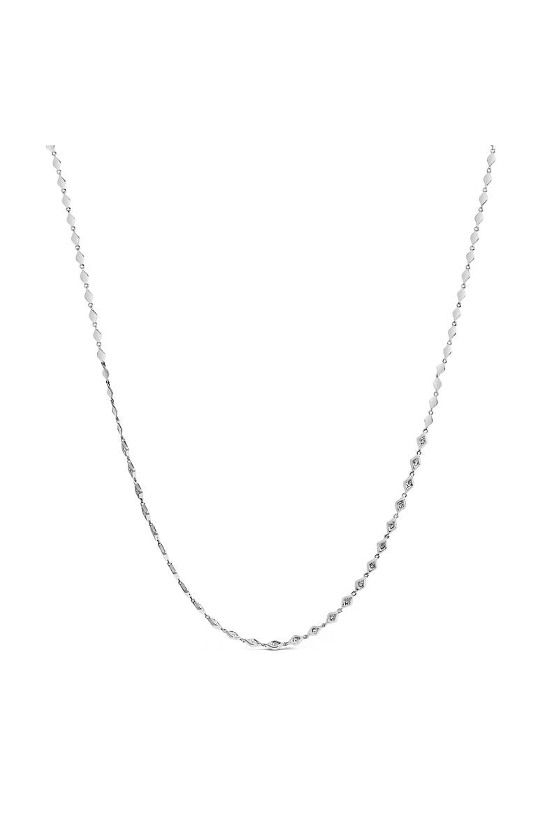 Haus of Brilliance Sterling Silver 3/8 Cttw Diamond Marquise Station Necklace, Main, color, Silver
