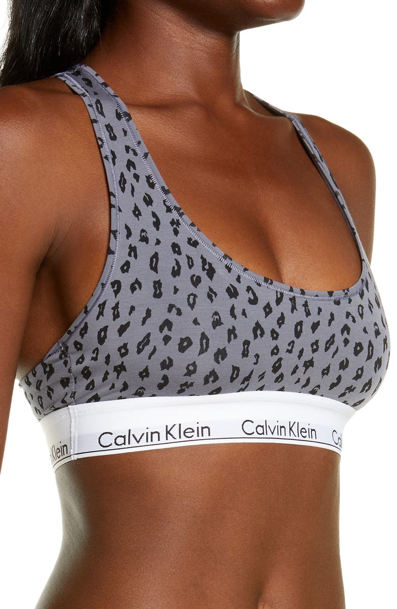 Calvin Klein Modern Cotton Collection Unlined Cotton Blend Bralette, Alternate, color,
