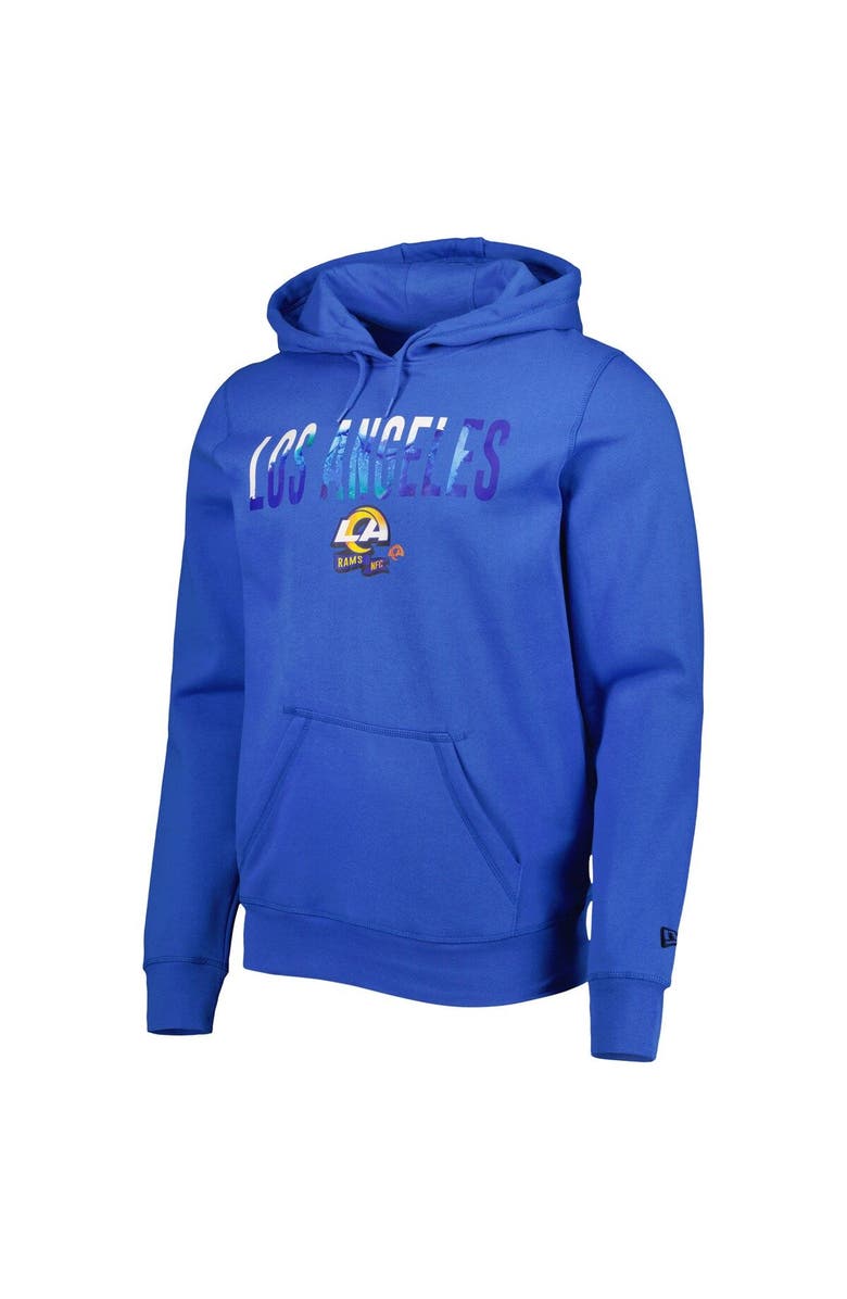 New Era Men's New Era Royal Los Angeles Rams Ink Dye Pullover Hoodie, Alternate, color, Royal