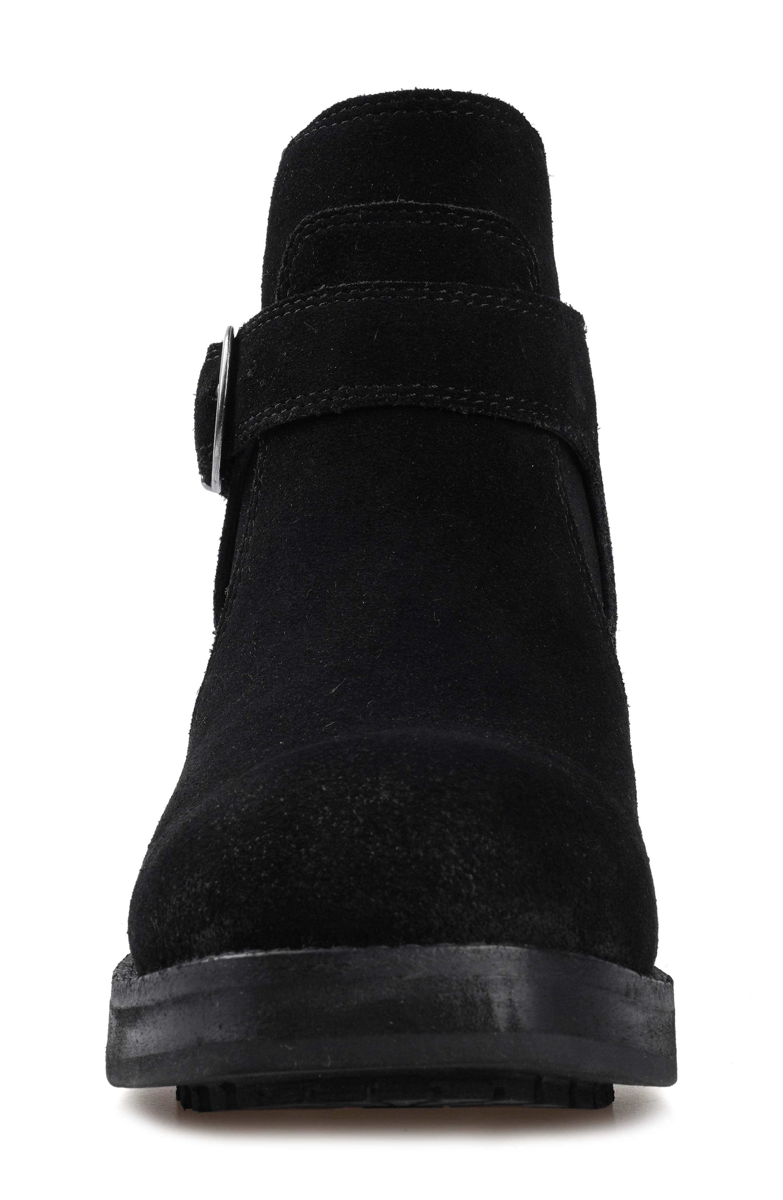 Candie's Crank Chelsea Boot, Alternate, color, Black Suede
