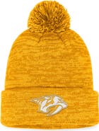 FANATICS Men's Fanatics Branded Gold Nashville Predators Fundamental Cuffed Knit Hat with Pom