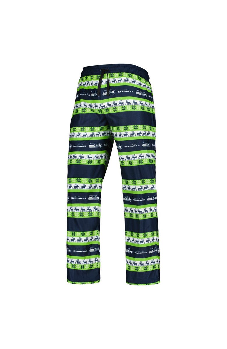 FOCO Men's FOCO College Navy Seattle Seahawks Team Ugly Pajama Set, Alternate, color, 