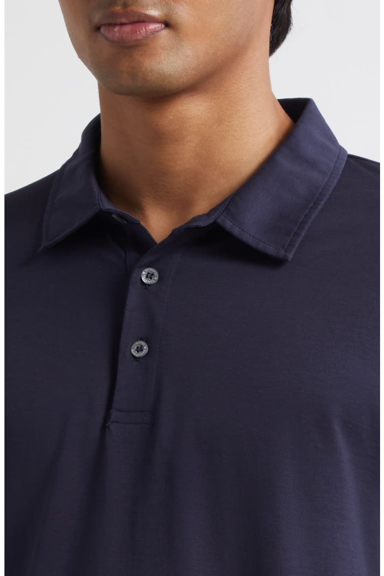 Long Sleeve Supima® Cotton Polo, Alternate, color, NAVY