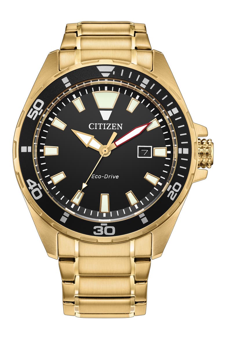 Eco-Drive Bracelet Watch, Main, color, GOLD