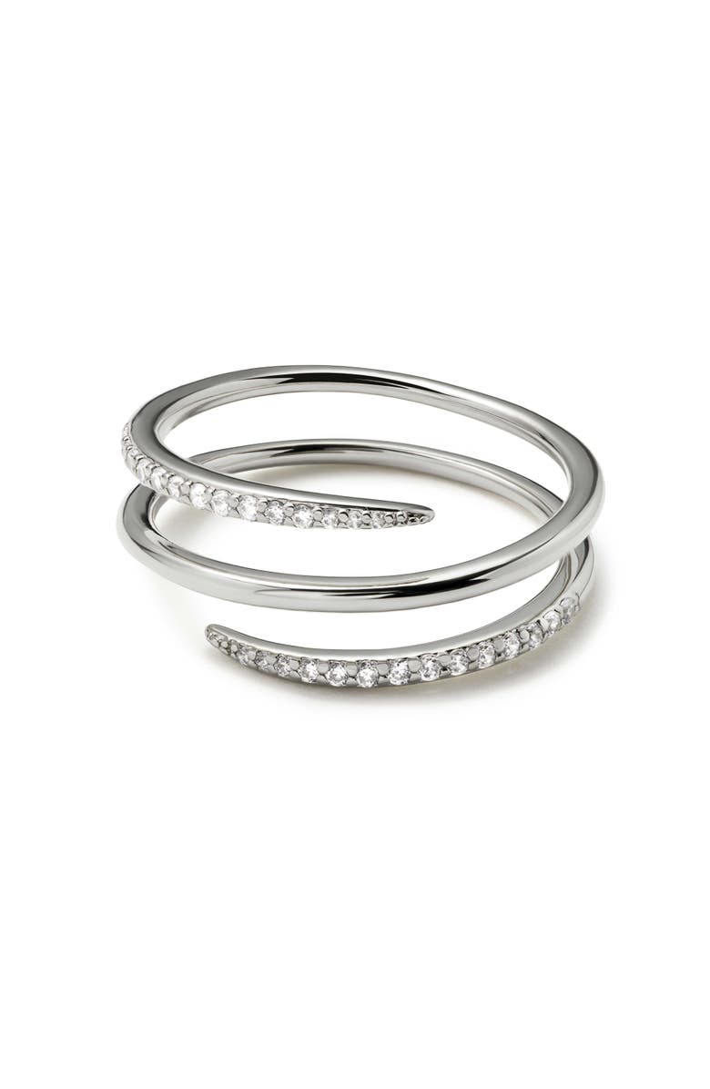 Ana Luisa Claw Ring - Oren Triple Silver, Alternate, color, Silver
